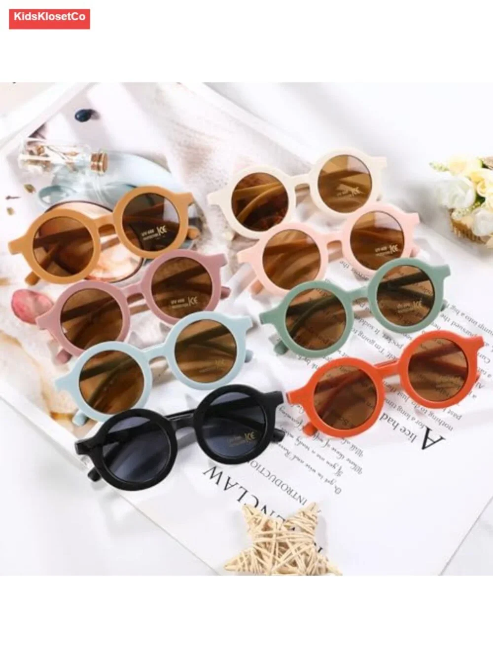 Kids Round Sunglasses UV400 Protection Unbreakable Plastic